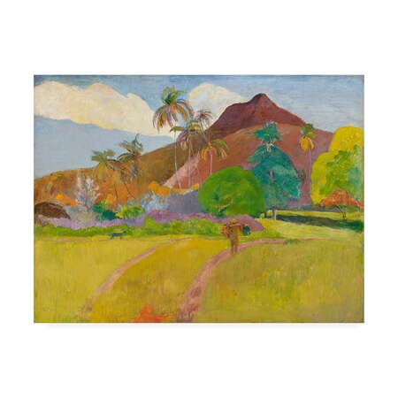 Gauguin 'Tahitian Landscape' Canvas Art,35x47